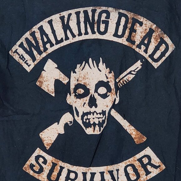 Gildan Heavy Cotton AMC The Walking Dead Black Walking Dead Survivor SS Tee Sz S - Picture 2 of 16